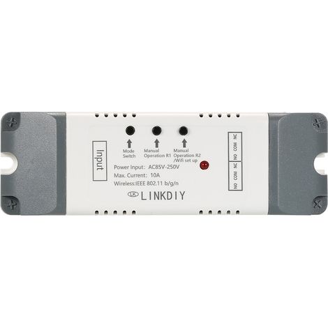 eWeLink Smart Wifi Switch Universalmodul 2CH AC85-250V Funkschalter mit Timer, Smartphone-App und Fernbedienung, kompatibel mit Amazon Alexa Sprachsteuerung für Smart Homes (1/5)