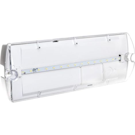 Luminaire de secours LED Helios IP65 ECO 3,2 W 320 lm 3 m 1 h monofonction PT HWM/3.2W/E/1/SE/PT/TR