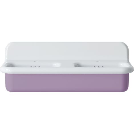 Lavabo rétro double en céramique 102 cm - True Colors Lite - Violet Lavande (1/3)