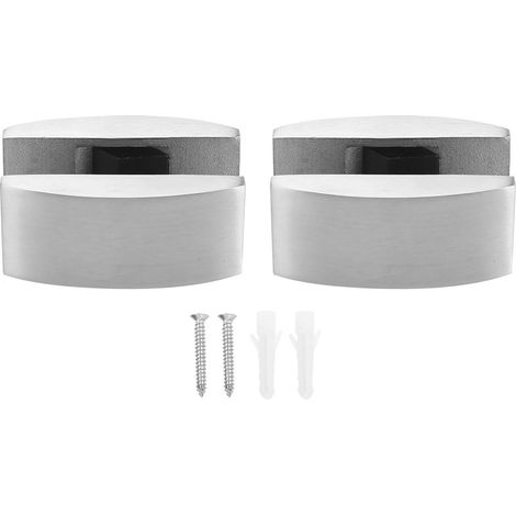 Guides de bas de porte en acier inoxydable, 2 pièces, bouchons pivotants coulissants de douche Stables pour portes de cuisine de chambre à coucher (1/5)