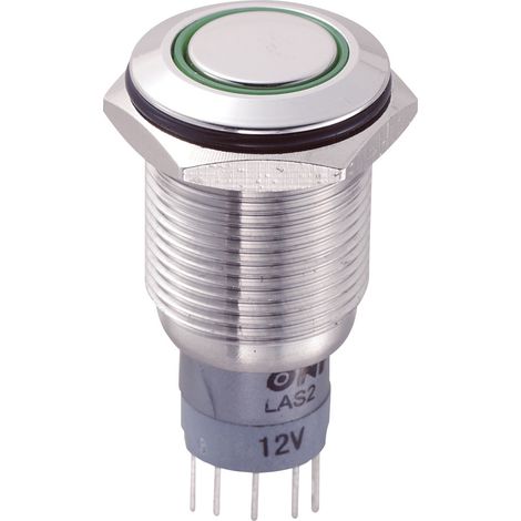 TRU COMPONENTS 701907 LAS2GQF-11E/G/12V/S/P Vandalismusgeschützter Drucktaster 250 V/AC 3 A 1 x Ein/