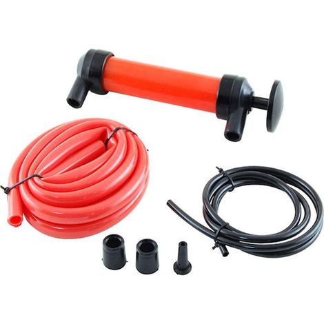 Kit Pompa di Trasferimento Sifone Manuale Auto Tubo Travaso Carburante Gasolio (1/5)