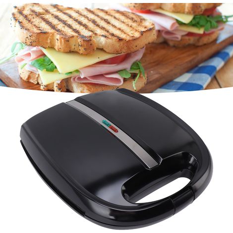 Mini appareil à sandwichs, panini, steak, poêle à frire, appareil à petit-déjeuner, machine à pain multifonction double face et gril électrique d'intérieur avec grille antiadhésive et facile à nettoye (1/5)