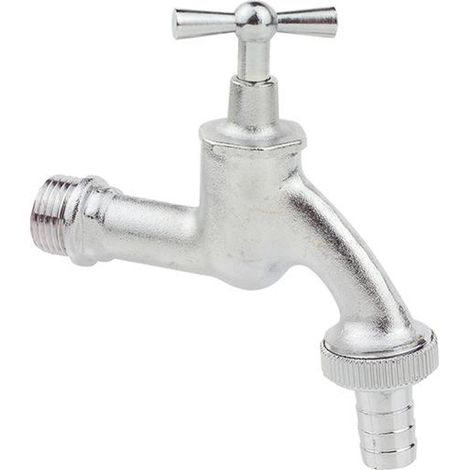 KIRCHHOFF MS Auslaufventil Knebelgriff,Chrom matt, 1/2AG x 3/4AG x 1/2T (1/3)