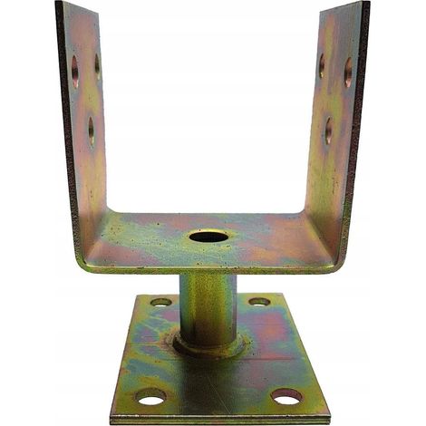 Ancoraggio a U per base colonna, fissaggio in calcestruzzo, zincato, 150x120x85 mm (1/2)