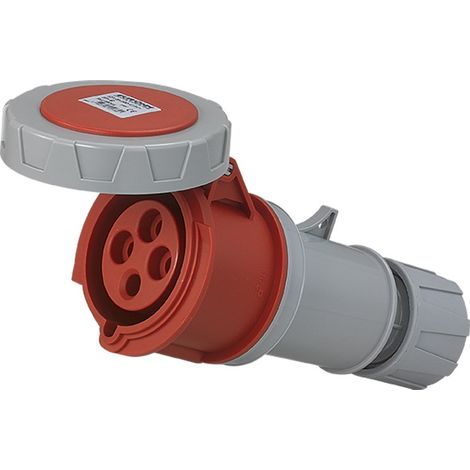 Prise industrielle mobile droite IP67 - 3P+T - 32A - 400V AC - Eur'Ohm