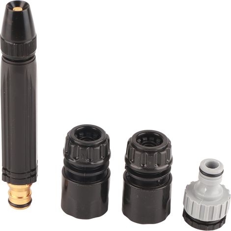 Buse de tuyau d'arrosage G1/2 en plastique technique haute pression avec joint en alliage d'aluminium et PVC pour jardin et voiturette de golf (1/5)