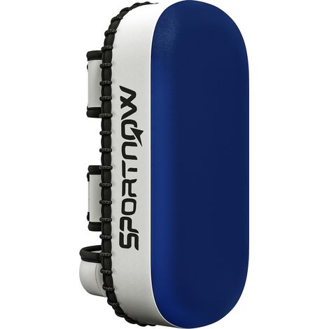 Pao Boxe Imbottito Colpitore Braccio Muay Thai PU EPE Cinghie Maniglia 38x20x18 cm Bleu