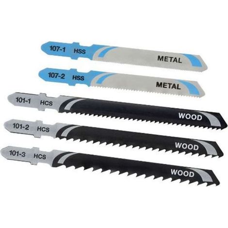 Stanley STA27030-XJ lame de scie de scie sauteuse, de scie de scie à chantourner et de scie alternative Lame de scie de scie sauteuse de scie alternative de acier de haute vitesse (HSS) 5 pièce(s) (1/2)