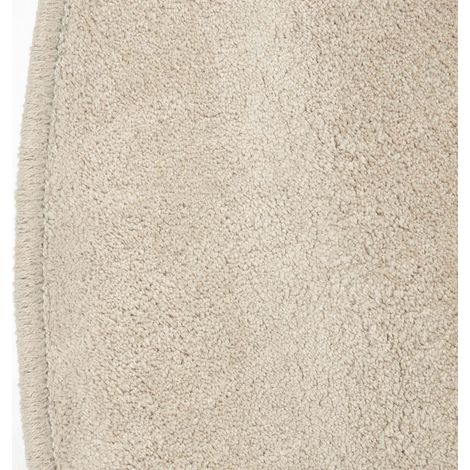 HOMESCAPES Hand Tufted Plain Cotton Cream Large Round Rug, 70 cm Diameter