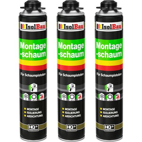 IsolBau Pistol Mounting Foam B2 Montageschaum 3 x 750 ml (1/5)