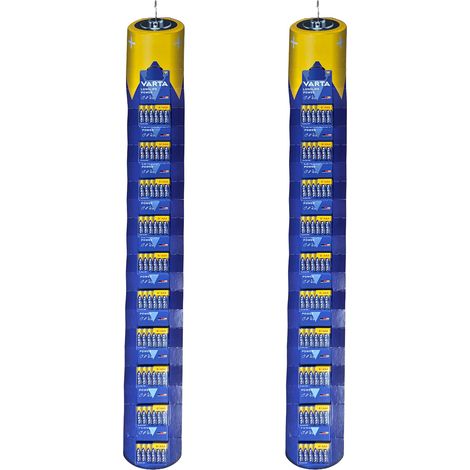 Pila alkalina longlife power aaa - lr03, 10 blisters de 6 pilas / tira, total 120 pilas, 2 uds, 11 x 100 x 2 cm