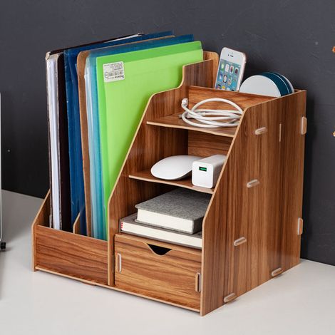 DIY-Aktenhalter, Schreibtisch-Informationsregal, Bürobedarf, Aktenorganizer (1/5)