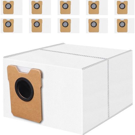 Lot de 10 Sacs à Poussière Compatibles avec Eufy Omni C20 et C10 Aspirateurs Robots, Sacs à Poussière Jetables de Remplacement à 4 Couches pour C20 (1/4)