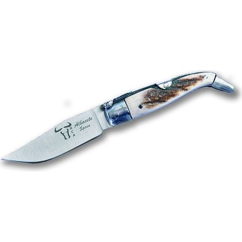 Knüppelmesser mit mango Hirschschaft, 7 cm Klinge und Aluminiumzwinge NCA NTCOO