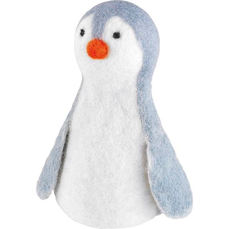 Chauffe-oeufs, laine de mouton, hauteur 13 cm, pingouin Lana / Cilio (1/2)