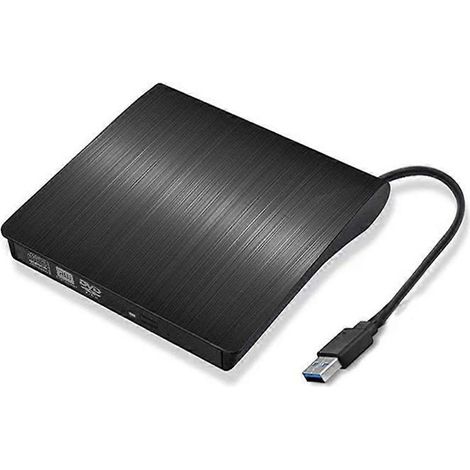 Graveur DVD externe USB 3.0 haute vitesse portable CD/DVD +/-RW pour ordinateurs portables Windows et Linux (1/5)