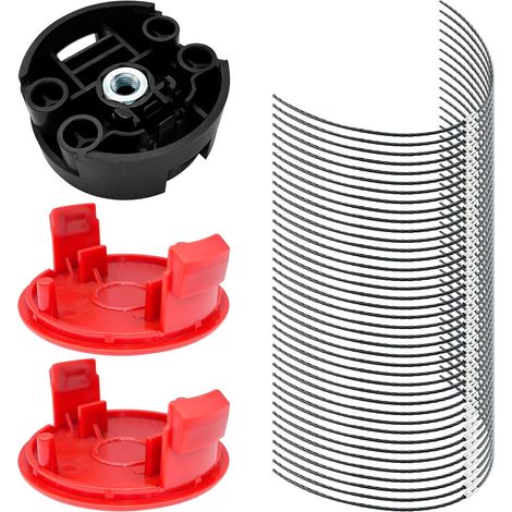 F016800431 Ligne de rechange pour débroussailleuse AFS de 23 à 37, avec couverture de bobine F016F04841 et tête de coupe F016F04839, 37 cm × 3,5 mm (40 lignes + 2 couvertures + 1 tête) (1/5)