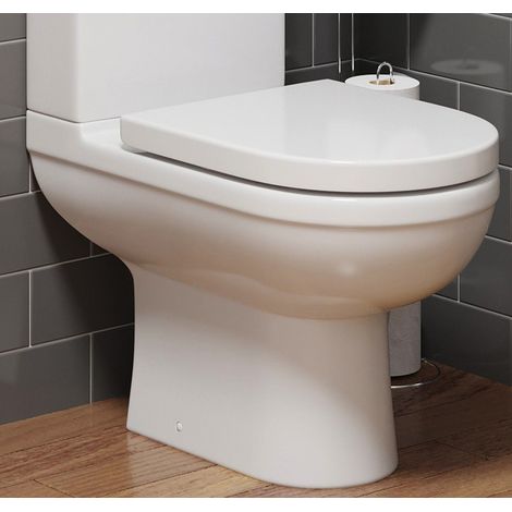 Bathroom Toilet Seat WC Soft Close White Top Fixing Easy Fit Chrome Hinges