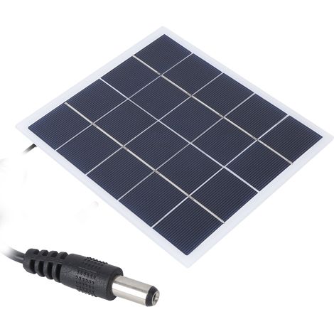 Panneau solaire portable d'extérieur 4W 5V à polycristallin, carte laminée avec interface CC, charge de batterie 3,7V, lampe de jardin (1/5)