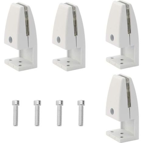 Lot de 4 pinces de séparation de bureau, en alliage d'aluminium, clips de protection contre les éternuements, clips pour panneau d'intimité pour salle de classe (5–20 mm) (1/3)