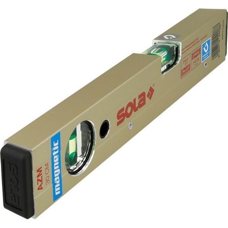 Sola Wasserwaage magnetisch AZM - Wasserwaage mit Magnet Länge 300mm, Aluminium