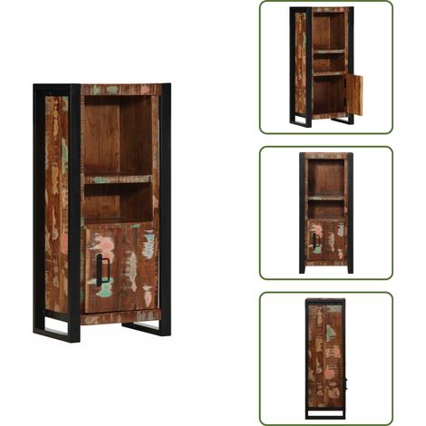 vidaXL Armoire de salle de bain 40x30x90 cm bois massif récupération (1/5)
