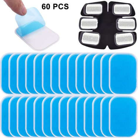 Gel Sheet - 60 Pièces - Pour Ceinture Tonifiante Abdominale Et Stimulateur Musculaire EMS - Compatible Avec La Plupart Des Appareils - Remplacement Standard