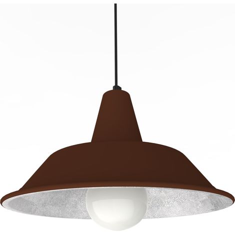 LUMICOM  DUNA Sospensione, 1XE27, max 42W, metallo, corten/foglia argento, D.35cm (1/4)