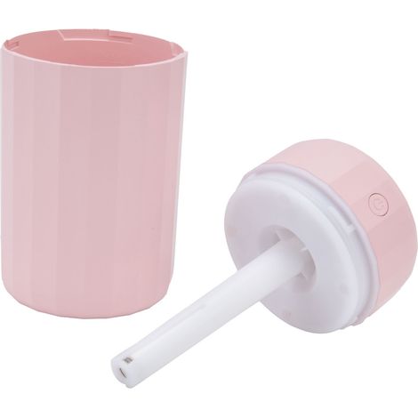 Mini humidificateur 260 ml, 2 niveaux, USB, multifonction, longue durée d'utilisation, diffuseur d'humidité pour voiture, rose (1/5)