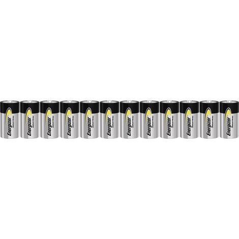 Energizer - Industrie, 12er-Pack C-Batterien, alkalische Basisbatterien für den täglichen und industriellen Gebrauch, sulfatfrei und mit einer Lebensdauer von 10 Jahren.