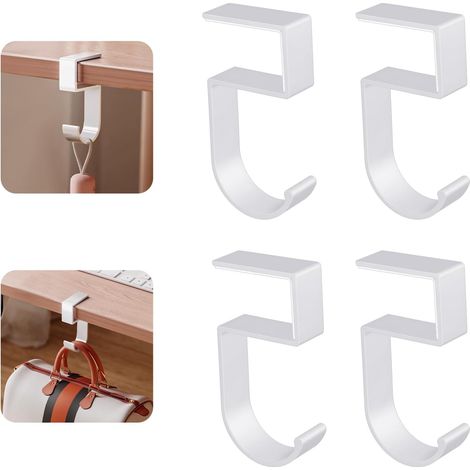 Taschenhalter pour table, Antirutsch crochets (blanc) 8 unités (1/5)