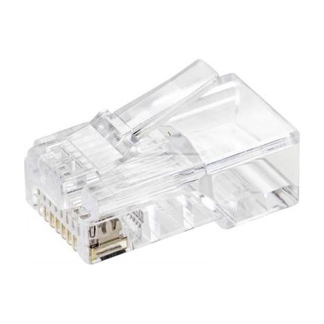 TRU COMPONENTS TC-9202516 Connecteur RJ 45 mâle, droit Nombre de pôles 8P8C transparent 5 pc(s) (1/3)
