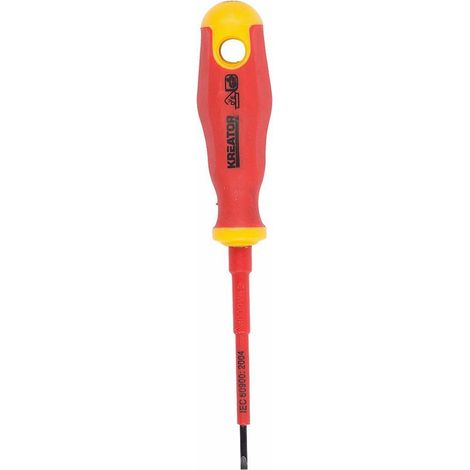 Cacciavite piatto certificato VDE Kreator2,5 x 75 mm