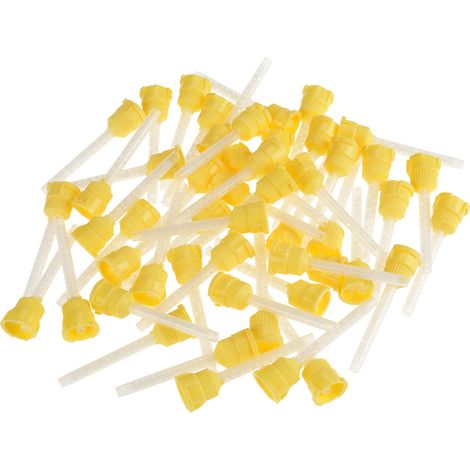 50pcs 70mm Disposable Dental Silicone Mixing Tip 4.2mm 1:1