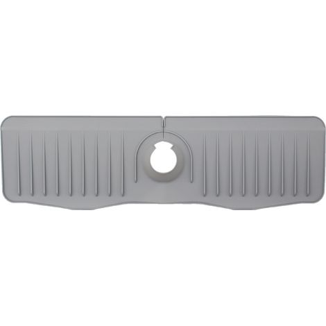 Joint de Robinet en Silicone Épais Gris - Anti-Éclaboussures pour Lavabo et Toilette (1/3)