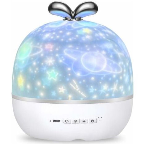 Projecteur Lampe Enfant, 360° Rotation Bébé Veilleuse Projecteur LED 6 Thème Veilleuse Ciel Etoilé Projection 6 Modes Plafond Projecteur Lumière Enfants Chambre Cadeau Anniversaire Parti (1/5)