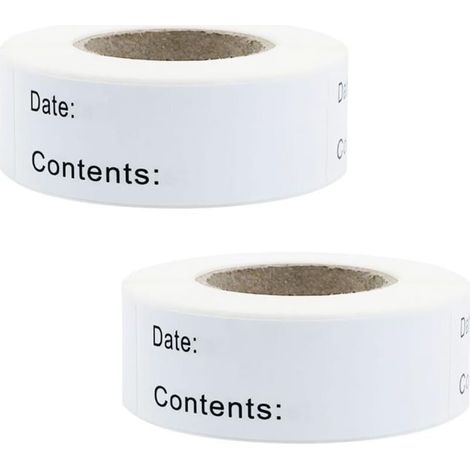Étiquettes autocollantes pour aliments congelés, lot de 300, date, 75 mm x 25 mm, étiquettes alimentaires, étiquettes autocollantes (1/5)