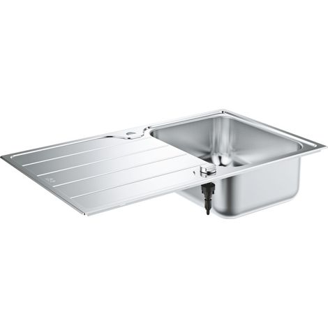 Fregadero GROHE 1 seno con escurridor reversible en acero inoxidable K500