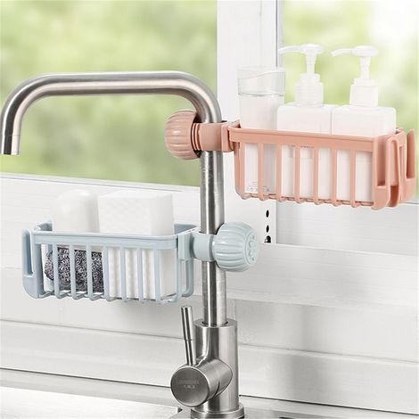 Rack De Rangement Pour Robinet - Support À Suspendre En ABS+PP - Pour Salle De Bain Ou Cuisine - 23,5 X 7,5 X 7 Cm - 1 Pièce