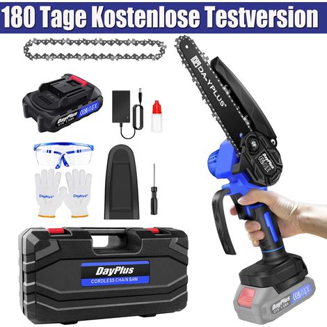 Tronçonneuse électrique sans fil Tronçonneuse à chaîne avec chargeur de batterie Tronçonneuse à chaîne manuelle