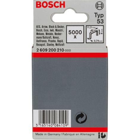 Bosch Feindrahtklammer Typ 53 11,4 x 0,74 x 8 mm 5000 Stk