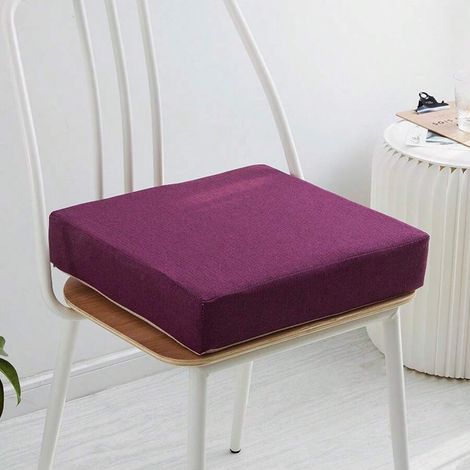 Coussin de siège en mousse haute densité, 50 x 50 x 5 cm, léger et confortable(Violet)