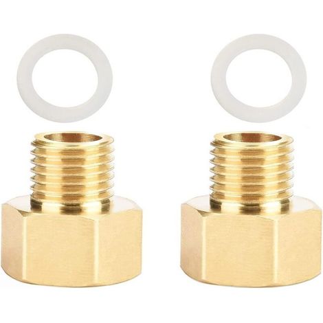 Adaptateur de Gaz, 1/2 vers 3/4 pour Cuisinière à Raccord Tuyauterie en Laiton avec Bague d'étanchéité - 1/4 mâle 3/8 femelle (1/4)