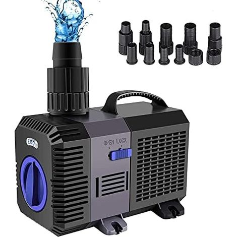 Super ECO Pond Pump, Filter Pump, Koi Pond Water Pump, Low Consumption, with Ceramic Pond Shaft Up to 3000L/H (1/5)