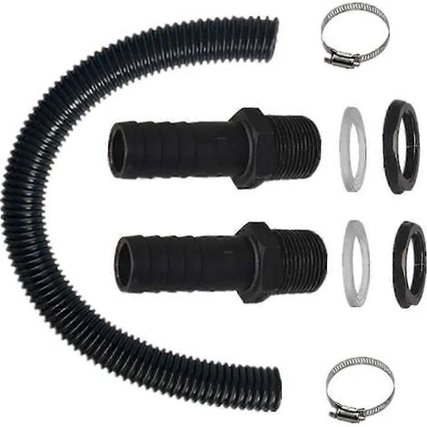 Kit di collegamento per serbatoi di acqua piovana con occhielli e fascette stringitubo per serbatoi d'acqua e contenitori IBC – nero – 25 mm x 50 cm (1/5)