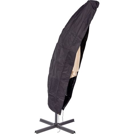 MaxxGarden - Funda Protectora para sombrilla con Nano Material Ambiental - Resistente al Agua - Funda Protectora para tendedero con Cremallera - 20 x 45 x 25 cm - Negro (1/5)