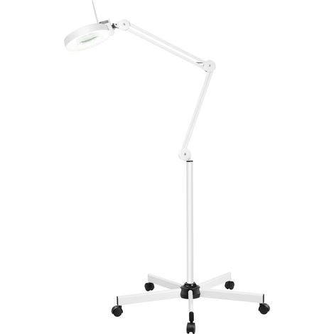 Lampe Loupe sur Pied 8X 24W 120 LED avec Roulettes, Éclairage pour Couture, Tatouage et Travaux de Précision (1/5)