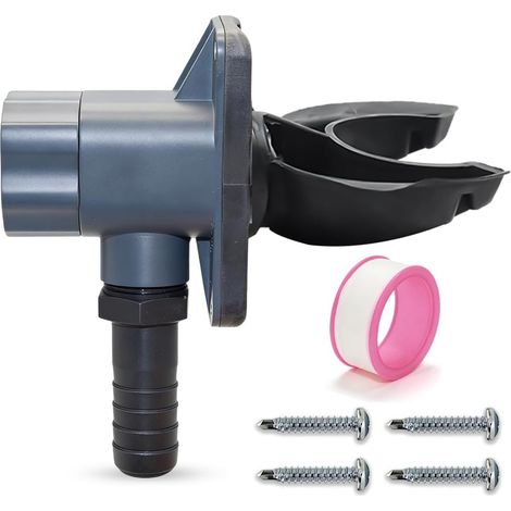 Collecteur d'eau de pluie pour tuyaux de descente de 100 mm - Collecteur d'eau de pluie pour citernes jusqu'à 80 m² de surface de toit - Drain de gouttière en PVC robuste et caoutchouc (1/5)