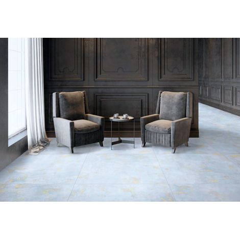 Carrelage effet métal Mood 100x100cm Bleu - Naturel - boîte de 0.99 m2 100x100 cm bec7ce -  - boîte de 0.99 m2 (1/4)